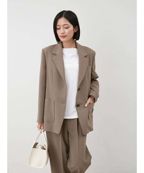 セットアップ対応】パッチポケットシングルジャケット