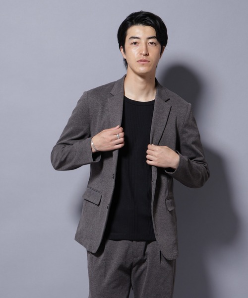 NANO universe（ナノユニバース）の「ストレッチカノコジャケット(セットアップ可)（テーラードジャケット・メンズ・ブラック/チャコール/ネイビー・S/M/L/XL）」の17枚目の写真