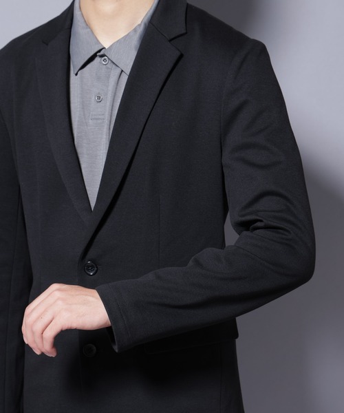 NANO universe（ナノユニバース）の「ストレッチカノコジャケット(セットアップ可)（テーラードジャケット・メンズ・ブラック/チャコール/ネイビー・S/M/L/XL）」の5枚目の写真