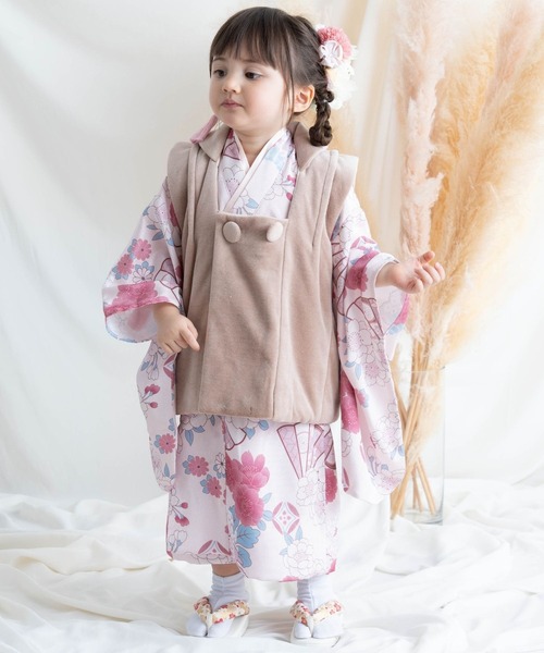 セール】七五三 着物+被布セット 3歳 女の子 [被布選べる2タイプ