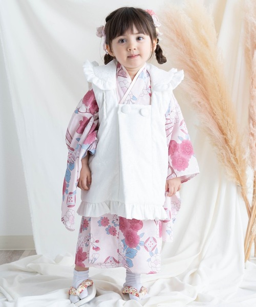 七五三 着物+被布セット 3歳 女の子 [被布選べる2タイプ]（着物