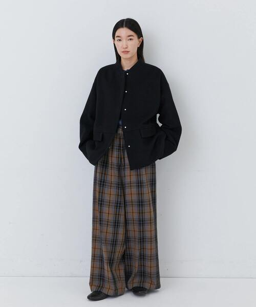 conges payes ADIEU TRISTESSE（コンジェ ペイエ アデュートリステス）の「【12月ベストセラーブランド内5位】ウールビーバーショートコート（その他アウター・レディース・ネイビー/ブラック・38）」の14枚目の写真