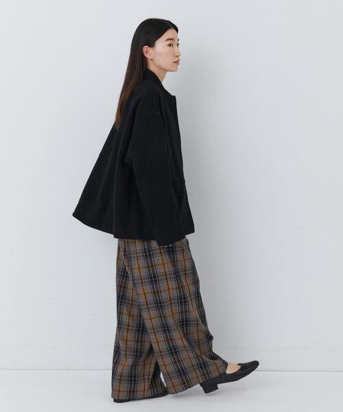 conges payes ADIEU TRISTESSE（コンジェ ペイエ アデュートリステス）の「【12月ベストセラーブランド内5位】ウールビーバーショートコート（その他アウター・レディース・ネイビー/ブラック・38）」の15枚目の写真