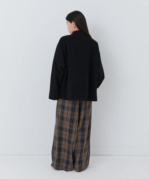 conges payes ADIEU TRISTESSE（コンジェ ペイエ アデュートリステス）の「【12月ベストセラーブランド内5位】ウールビーバーショートコート（その他アウター・レディース・ネイビー/ブラック・38）」の16枚目の写真