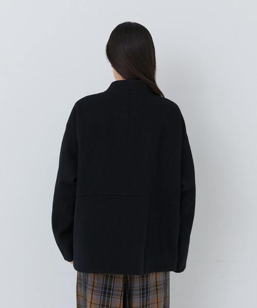 conges payes ADIEU TRISTESSE（コンジェ ペイエ アデュートリステス）の「【12月ベストセラーブランド内5位】ウールビーバーショートコート（その他アウター・レディース・ネイビー/ブラック・38）」の20枚目の写真