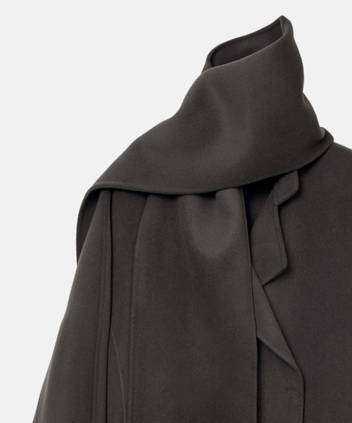 LE CIEL BLEU（ルシェルブルー）の「ダブルフェイスラップコートw/マッチングスカーフ / Double-Face Wrap Coat w/Matching Scarf（その他アウター・レディース・ライトベージュ/グレー/ネイビー・36/34）」の11枚目の写真