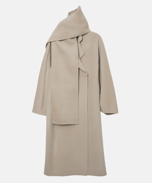 LE CIEL BLEU（ルシェルブルー）の「ダブルフェイスラップコートw/マッチングスカーフ / Double-Face Wrap Coat w/Matching Scarf（その他アウター・レディース・ライトベージュ/グレー/ネイビー・36/34）」の20枚目の写真