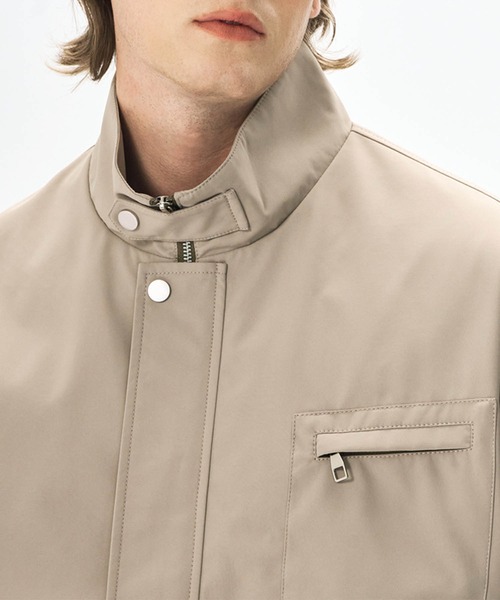 aimoha(アイモハ)の「aimoha men スタンドカラージップブルゾン/Stand collar zip blouson(ナイロンジャケット・メンズ・ブラック/ベージュ/グリーン・MEDIUM/LARGE)」の7枚目の写真