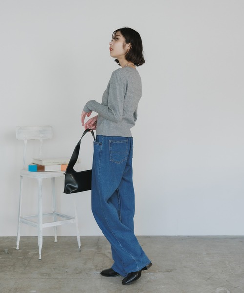 U.S. POLO ASSN.(ユーエスポロアッスン)の「U.S. POLO ASSN./ユーエスポロアッスン ワイドシルエット ケーブルカーディガン 冬服(カーディガン/ボレロ・レディース・アイボリー/ブルー/グレー・M/S)」の20枚目の写真