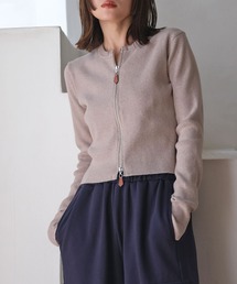 AKTE | ダブルジップショートニットカーディガン(カーディガン/ボレロ)