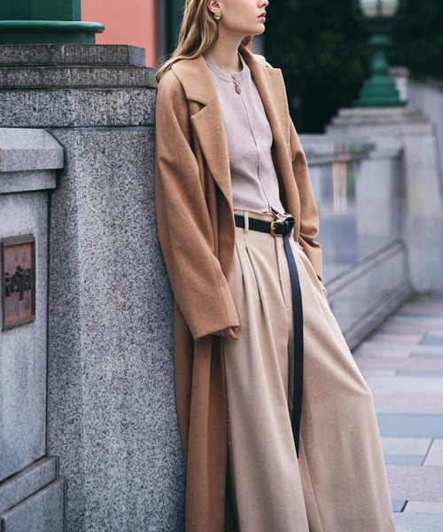 AKTE（アクテ）の「ダブルジップショートニットカーディガン（カーディガン/ボレロ・レディース・ブルー/ベージュ/ネイビー・FREE）」の8枚目の写真