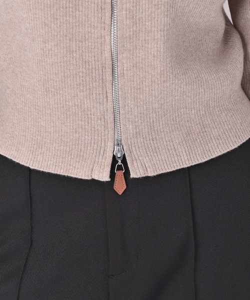 AKTE（アクテ）の「ダブルジップショートニットカーディガン（カーディガン/ボレロ・レディース・ブルー/ベージュ/ネイビー・FREE）」の17枚目の写真