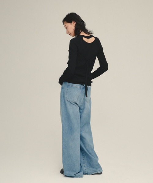 eL(エル)の「【eL】14G Layered Pullover/583682(ニット/セーター・レディース・ブラック/グリーン/オフホワイト・FREE)」の16枚目の写真
