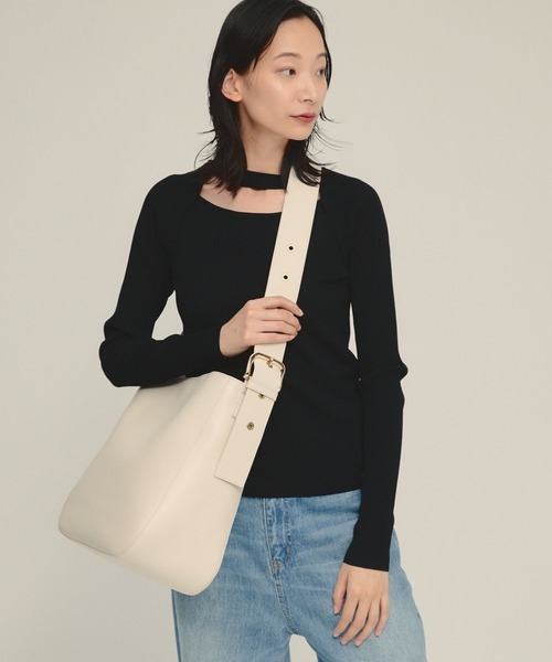 eL(エル)の「【eL】14G Layered Pullover/583682(ニット/セーター・レディース・ブラック/グリーン/オフホワイト・FREE)」の20枚目の写真