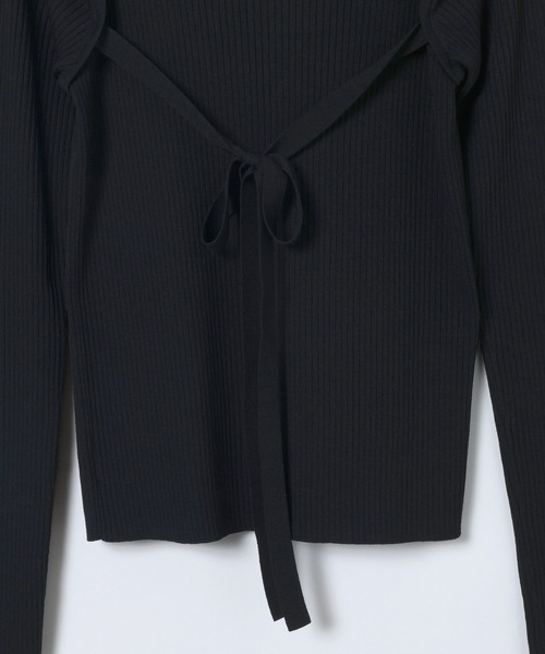 eL(エル)の「【eL】14G Layered Pullover/583682(ニット/セーター・レディース・ブラック/グリーン/オフホワイト・FREE)」の7枚目の写真