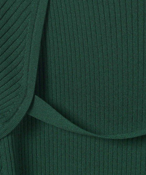 eL(エル)の「【eL】14G Layered Pullover/583682(ニット/セーター・レディース・ブラック/グリーン/オフホワイト・FREE)」の9枚目の写真