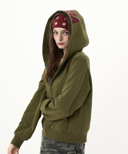 Patchwork logo zip hoodie/パッチワークロゴジップフーディー