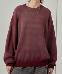 Alfred Alex | 【Alfred Alex】ヴィンテージ加工ラバースプレーグラデーションプルオーバーニット(ニット/セーター)