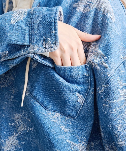 Revo. クラッシュジャガード デニムシャツジャケット（シャツ/ブラウス