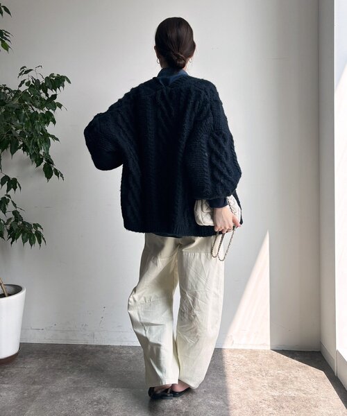 DouDou（ドゥドゥ）の「ガーメントダイ切替パンツ（その他パンツ・レディース・ブラウン/ホワイト系その他/カーキ・FREE）」の8枚目の写真