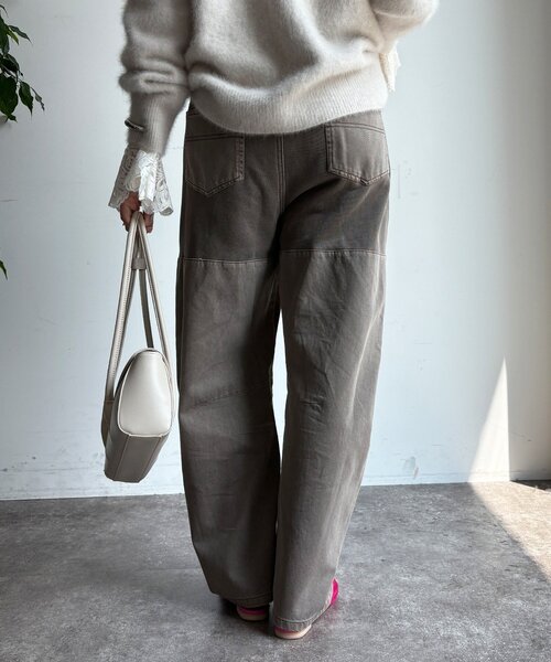 DouDou（ドゥドゥ）の「ガーメントダイ切替パンツ（その他パンツ・レディース・ブラウン/ホワイト系その他/カーキ・FREE）」の21枚目の写真