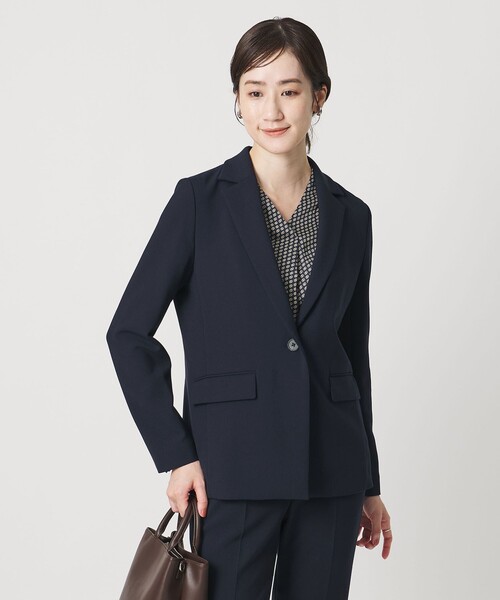 UNITED ARROWS(ユナイテッドアローズ)の「ダブルクロス ジャケット ‐ウォッシャブル‐(テーラードジャケット・レディース・ダークグレー/ネイビー・40/36/38)」の2枚目の写真