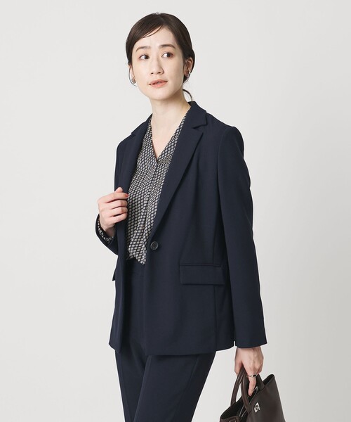 UNITED ARROWS(ユナイテッドアローズ)の「ダブルクロス ジャケット ‐ウォッシャブル‐(テーラードジャケット・レディース・ダークグレー/ネイビー・40/36/38)」の3枚目の写真