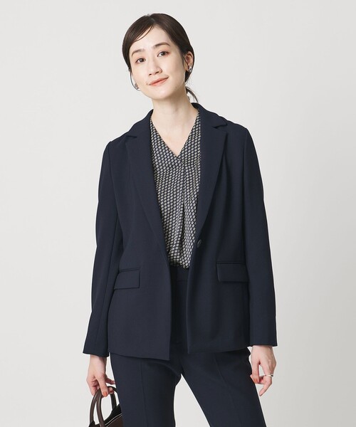 UNITED ARROWS(ユナイテッドアローズ)の「ダブルクロス ジャケット ‐ウォッシャブル‐(テーラードジャケット・レディース・ダークグレー/ネイビー・40/36/38)」の4枚目の写真