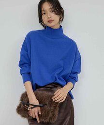 新品ガリャルダガランテNAVY■春！キレイ色ノーカラーロングトレンチコートBL