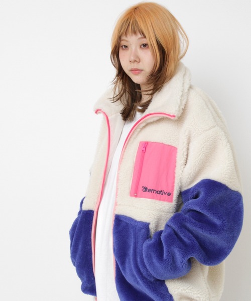 ボアジャケット　新品未使用 セール☆3990円→2990円 ミックスボアジャケット メンズ レディース