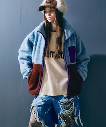 RNA | J2163 マルチカラーボアジャケット(ブルゾン)