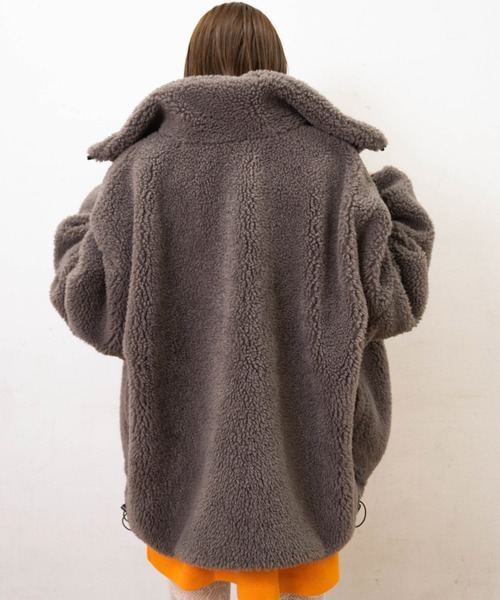 RNA（アールエヌエー）の「J2163 マルチカラーボアジャケット（ブルゾン・レディース・ブルー/ホワイト×ブルー/チャコール・MEDIUM）」の10枚目の写真