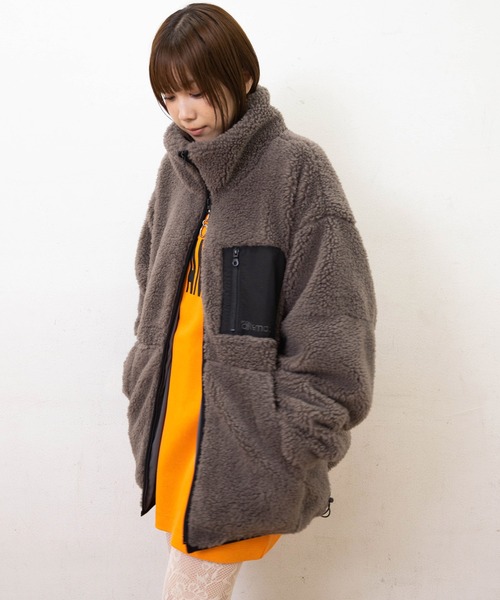 RNA（アールエヌエー）の「J2163 マルチカラーボアジャケット（ブルゾン・レディース・ブルー/ホワイト×ブルー/チャコール・MEDIUM）」の9枚目の写真