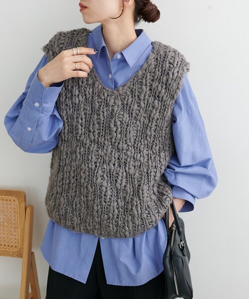 手編み風ベスト（ベスト）｜DISCOAT（ディスコート）の