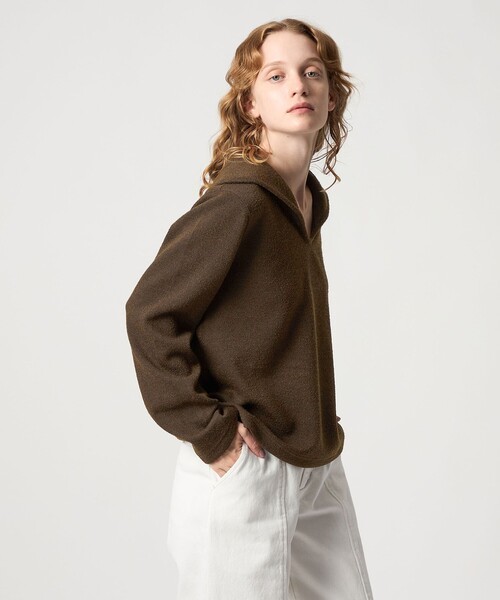 トップス Steven Alan VELOR LONG SLEEVE PULLOVER Steven Alan VELOUR LONG SLEEVE PULLOVER