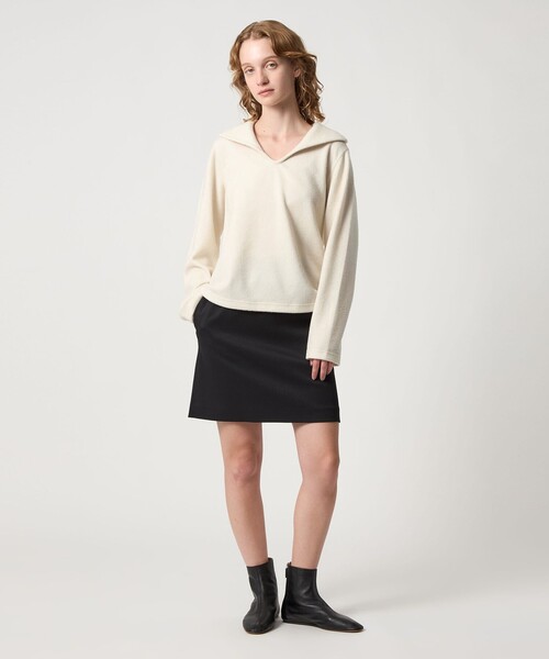 Steven Alan（スティーブンアラン）の「＜Steven Alan＞ブークレー ダンボール プルオーバー（Tシャツ/カットソー・レディース・ダークブラウン/ネイビー/オフホワイト・FREE）」の7枚目の写真