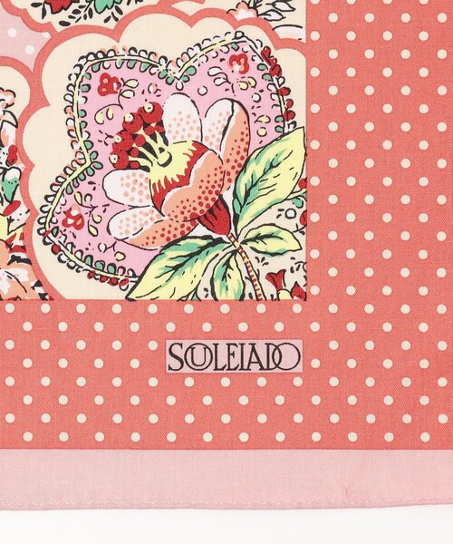 SOULEIADO(ソレイアード)の「SOULEIADO コットンプリント バンダナ(バンダナ/スカーフ・レディース・ブラウン系その他/グリーン系その他/ピンク系その他2・FREE)」の8枚目の写真
