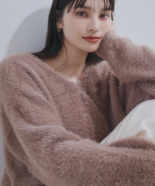 THE SHOP TK (ザ ショップ ティーケー )の「【華やかで柔らか】ふわふわフェザーニット/洗える・前後2WAY(ニット/セーター・レディース・グレー/ブルー/ワインレッド/ベージュ/スミクロ/ネイビー系5/アイボリー・13/12)」の15枚目の写真