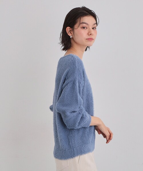 THE SHOP TK (ザ ショップ ティーケー )の「【華やかで柔らか】ふわふわフェザーニット/洗える・前後2WAY(ニット/セーター・レディース・グレー/ブルー/ワインレッド/ベージュ/スミクロ/ネイビー系5/アイボリー・13/12)」の20枚目の写真