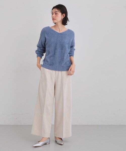 THE SHOP TK (ザ ショップ ティーケー )の「【華やかで柔らか】ふわふわフェザーニット/洗える・前後2WAY(ニット/セーター・レディース・グレー/ブルー/ワインレッド/ベージュ/スミクロ/ネイビー系5/アイボリー・13/12)」の19枚目の写真