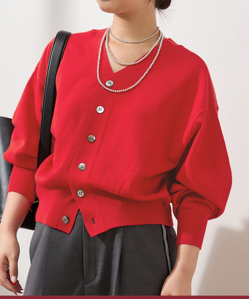 WOOLプレーティング2WAYカーディガン（カーディガン/ボレロ）｜journal