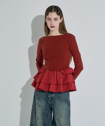 ANNA SUI NYC（アナ スイ エヌ ワイ シー）の「ペプラムテレコトップス（Tシャツ/カットソー）」