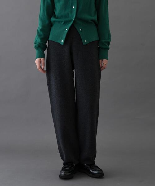 FORK&SPOON（フォークアンドスプーン）の「FORK&SPOON　コットンウールニットパンツ（その他パンツ・レディース・ブラウン/チャコールグレー・2/1）」の4枚目の写真