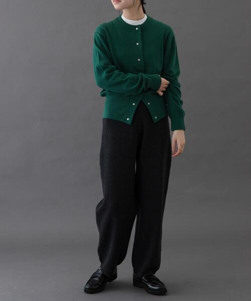 FORK&SPOON（フォークアンドスプーン）の「FORK&SPOON　コットンウールニットパンツ（その他パンツ・レディース・ブラウン/チャコールグレー・2/1）」の6枚目の写真