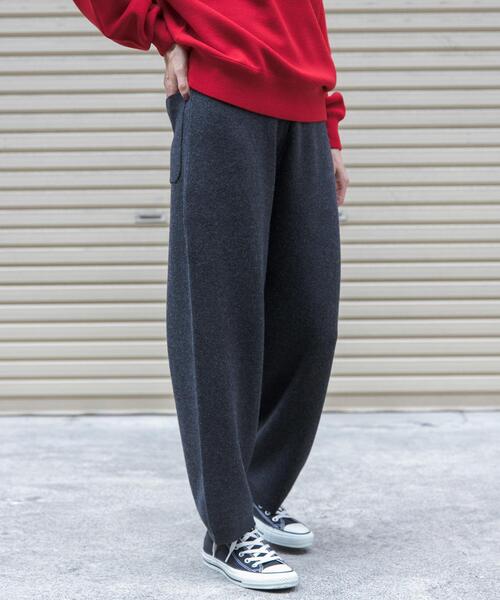 FORK&SPOON（フォークアンドスプーン）の「FORK&SPOON　コットンウールニットパンツ（その他パンツ・レディース・ブラウン/チャコールグレー・2/1）」の7枚目の写真