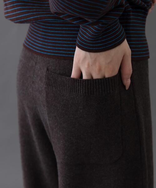 FORK&SPOON（フォークアンドスプーン）の「FORK&SPOON　コットンウールニットパンツ（その他パンツ・レディース・ブラウン/チャコールグレー・2/1）」の17枚目の写真