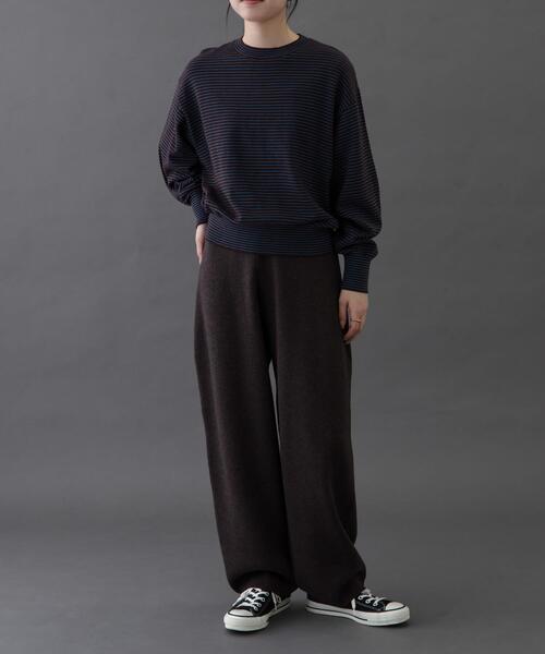 FORK&SPOON（フォークアンドスプーン）の「FORK&SPOON　コットンウールニットパンツ（その他パンツ・レディース・ブラウン/チャコールグレー・2/1）」の19枚目の写真