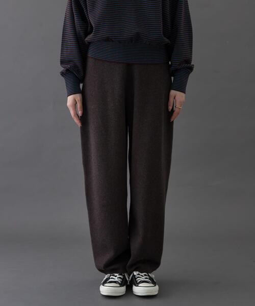 FORK&SPOON（フォークアンドスプーン）の「FORK&SPOON　コットンウールニットパンツ（その他パンツ・レディース・ブラウン/チャコールグレー・2/1）」の20枚目の写真