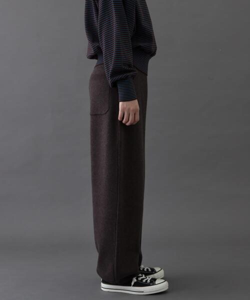 FORK&SPOON（フォークアンドスプーン）の「FORK&SPOON　コットンウールニットパンツ（その他パンツ・レディース・ブラウン/チャコールグレー・2/1）」の21枚目の写真