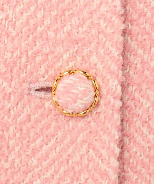 TOCCA(トッカ)の「SNOWBERRY POCKET TWEED コート(ノーカラーコート・レディース・ピンク系5/ブラック系5・0/6/4/2)」の14枚目の写真